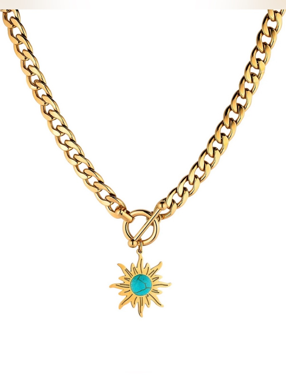 Gold Sunflower Necklace